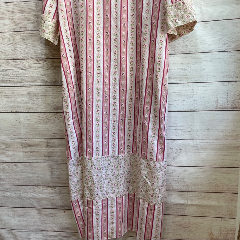 VINTAGE‎ GO SOFTLY COTTAGECORE ROBE/HOUSE DRESS IN FLORAL PRINT - Picture 6 of 8